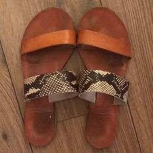 Joie a la Plage Sable leather slide sandals